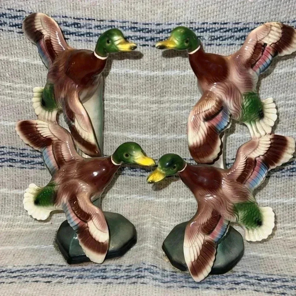 Vintage 11” Mallard Ducks in Flight